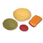 Porciones de replicas genericas, 4 piezas: porción de 1 cucharada, 3 oz (85 gr), 1/2 taza y 1 taza.