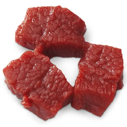 Carne en cubos cruda 3 oz cu